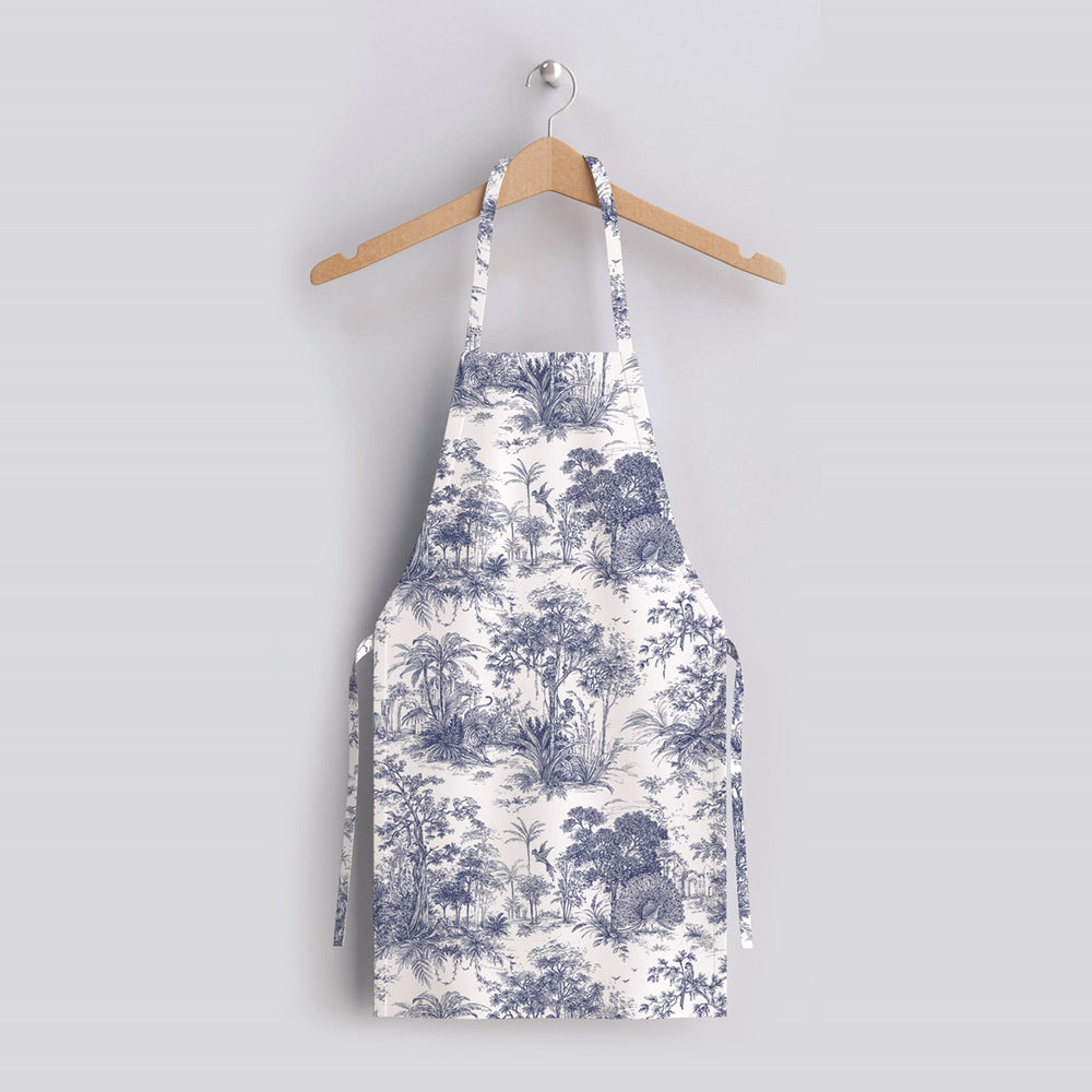 Palm Tree Kitchen Apron|Floral Print Cooking Smock with Adjustable Neck and Waist Strap|Palm Tree Print Kitchen Pinafore Gift For Him or Her