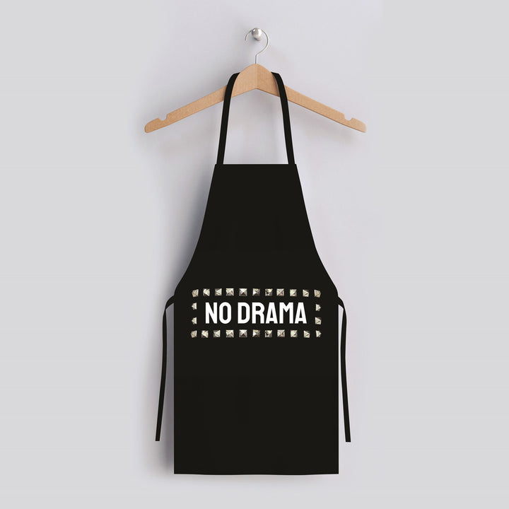 No Drama Kitchen Apron|Trust No One Cooking Smock with Adjustable Neck and Waist Strap|Quote Print Kitchen Pinafore Gift For Him or Her