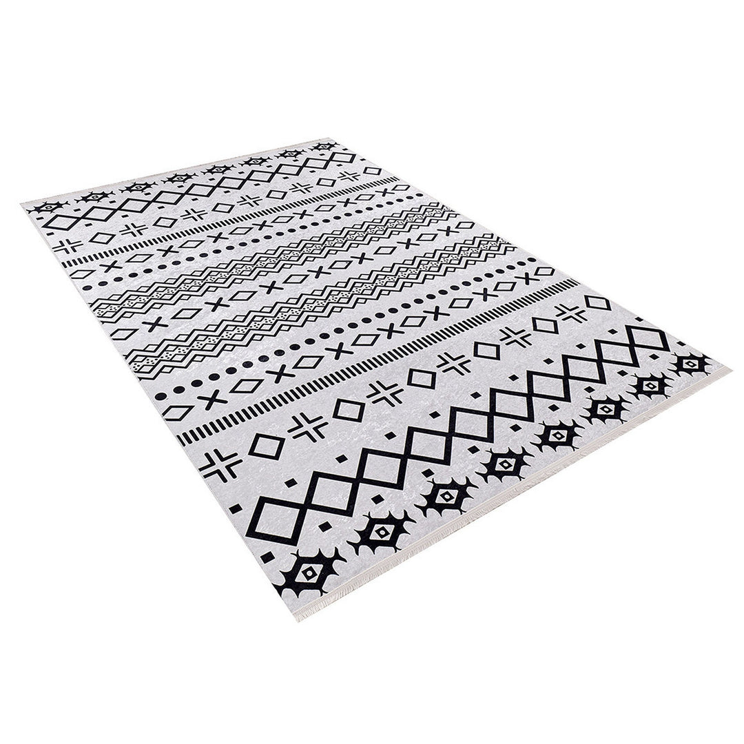 Scandinavian Rug|Machine-Washable Rug|Ethnic Nordic Print Non-Slip Carpet|Rug Design Farmhouse Washable Area Rug|Multi-Purpose Anti-Slip Rug