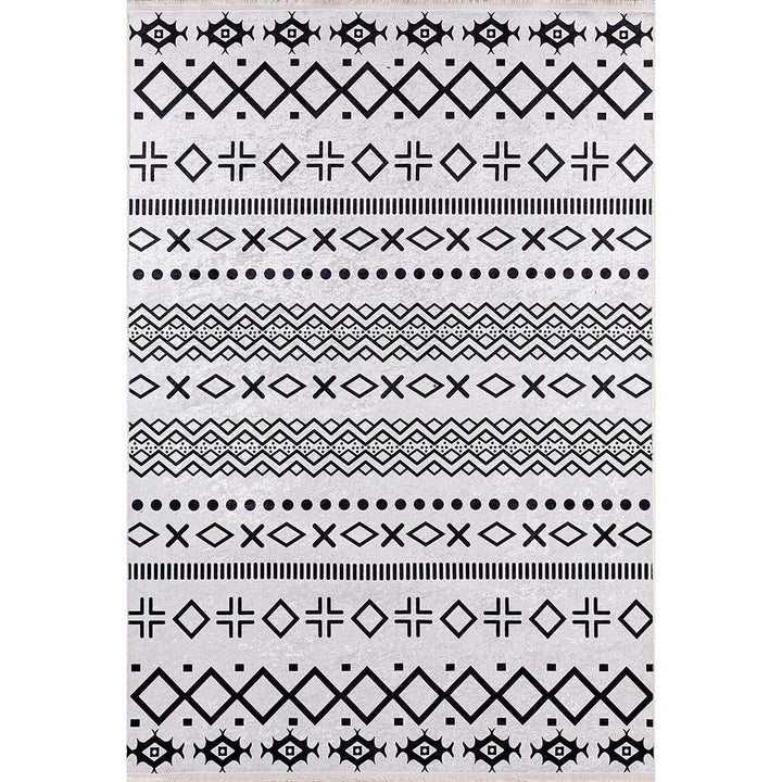 Scandinavian Rug|Machine-Washable Rug|Ethnic Nordic Print Non-Slip Carpet|Rug Design Farmhouse Washable Area Rug|Multi-Purpose Anti-Slip Rug