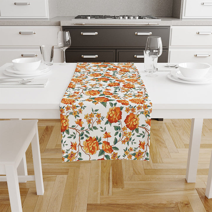 Luxury Floral Table Runner|High Quality Flower Tabletop|Housewarming Kitchen Decor|Farmhouse Style Floral Tablecloth|Summer Trend Home Decor