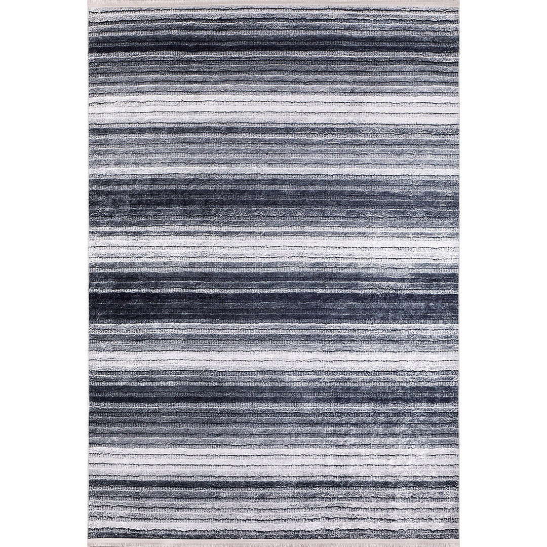 Abstract Design Rug|Machine-Washable Non-Slip Rug|Anthracite Gray Degrade Washable Carpet|Decorative Area Rug|Multi-Purpose Anti-Slip Carpet