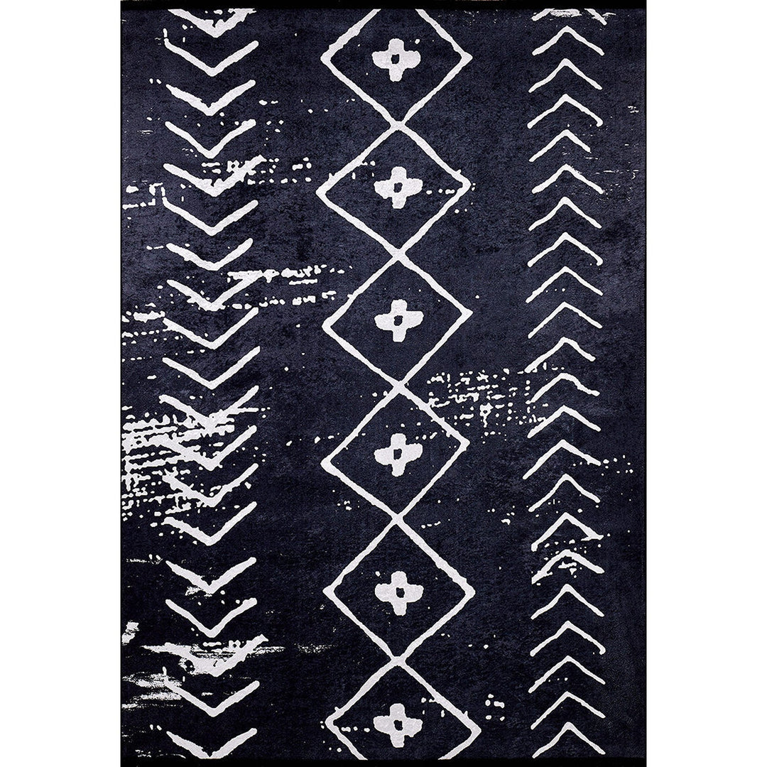 Machine-Washable Rug|Ethnic Nordic Non-Slip Carpet|Rug Design Farmhouse Washable Carpet|Scandinavian Area Rug|Multi-Purpose Anti-Slip Rug