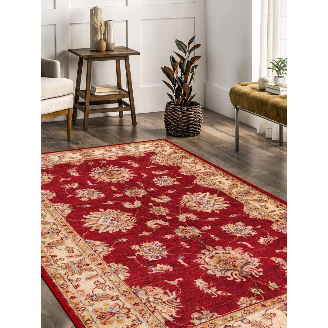 Turkish Area Rug with Kilim Design