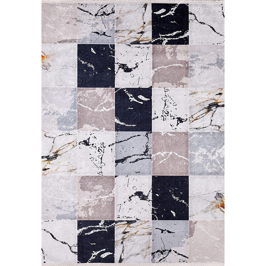 Marble Pattern Rug|Abstract Machine-Washable Non-Slip Rug|Gray Farmhouse Washable Carpet|Decorative Area Rug|Multi-Purpose Anti-Slip Carpet