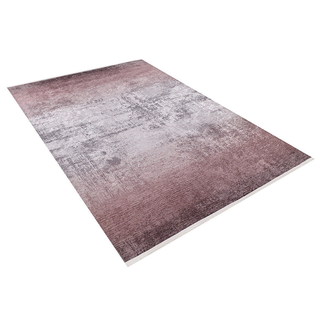 Abstract Design Rug|Machine-Washable Non-Slip Rug|Anthracite Pink Degrade Washable Carpet|Decorative Area Rug|Multi-Purpose Anti-Slip Carpet