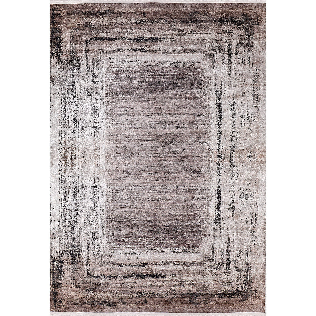 Abstract Design Rug|Machine-Washable Non-Slip Rug|Brown Beige Transition Washable Carpet|Decorative Area Rug|Multi-Purpose Anti-Slip Carpet