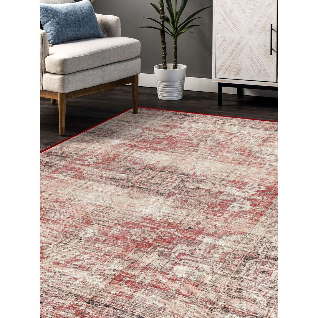 Ethnic Worn Looking Turkish Kilim Rug