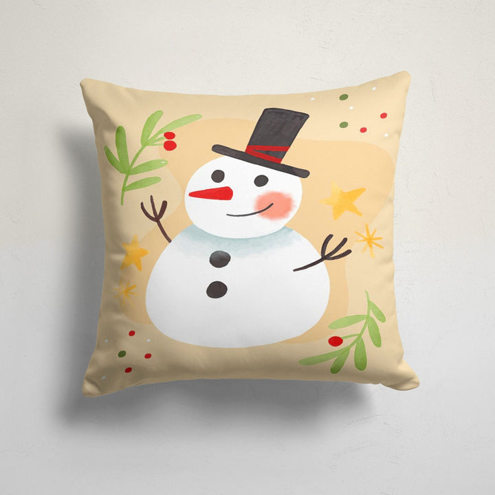 Winter Trend Pillow Cover|Snowman Cushion Case|Decorative Polar Bear Print Pillow Case|Xmas Throw Pillowtop|Pine Tree House Cushion Cover