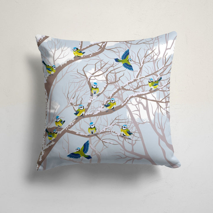 Winter Trend Pillow Cover|Winter Bird Cushion Case|Decorative Snowflake Print Pillow Case|Xmas Throw Pillowtop|Christmas Cushion Cover