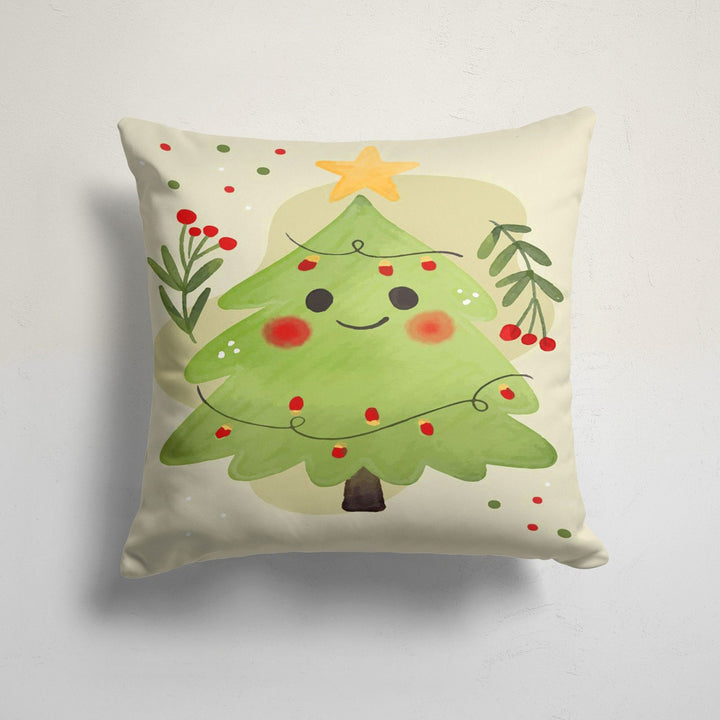 Christmas Pillow Cover|Xmas Cookie, Candy Cushion Case|Plaid Xmas Home Decor|Winter Trend Pillow Case|Cute Pine Tree Print Throw Pillowtop