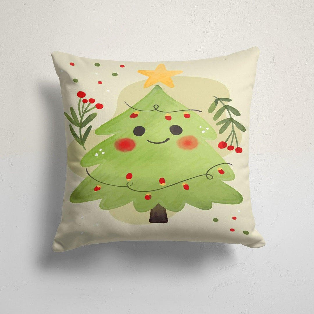 Christmas Pillow Cover|Xmas Cookie, Candy Cushion Case|Plaid Xmas Home Decor|Winter Trend Pillow Case|Cute Pine Tree Print Throw Pillowtop