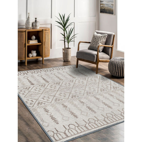 Bohemian Design Machine-Washable Rug