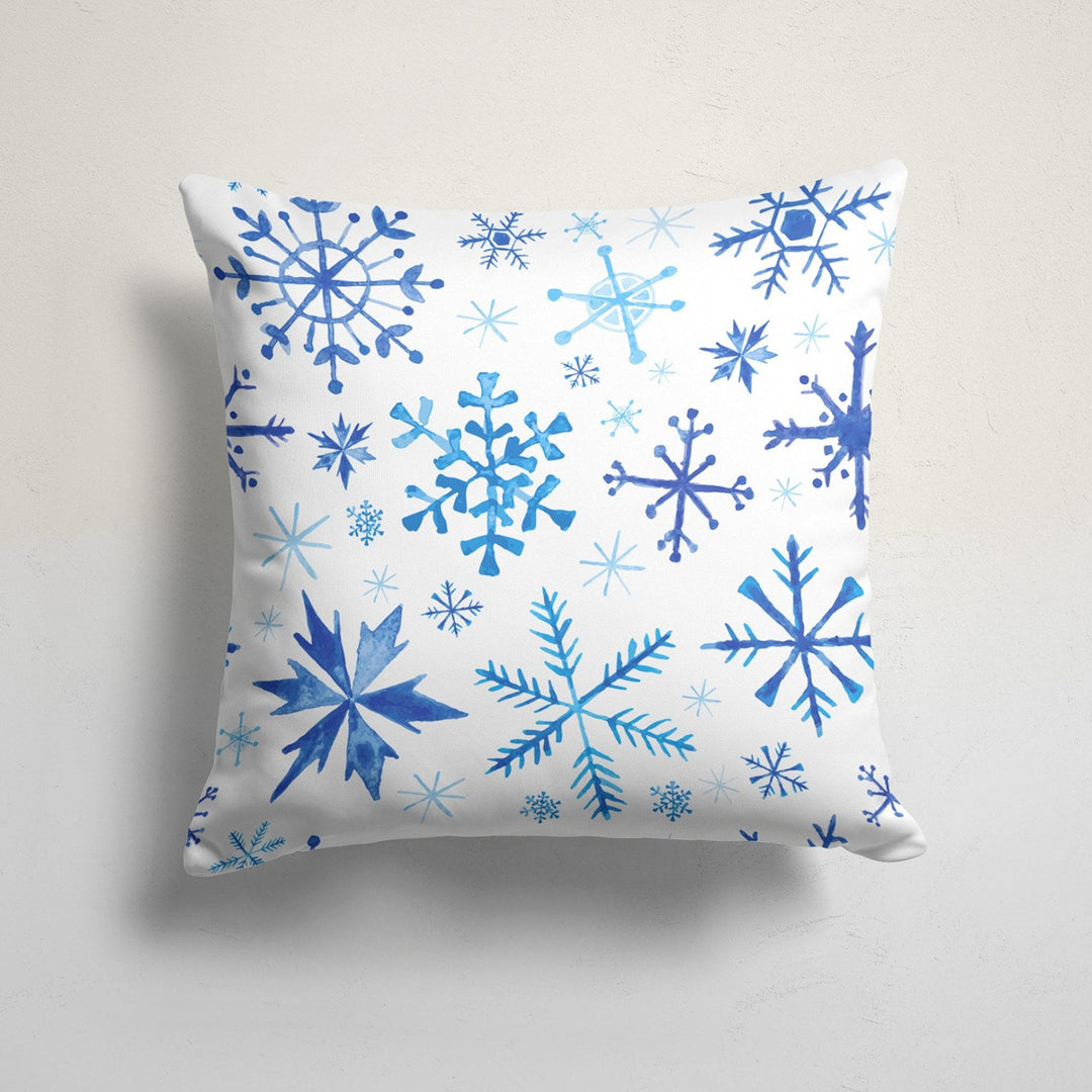 Winter Pillow Cover|Pine Tree Cushion Case|Snowflake Cushion Cover|Xmas Home Decor|Christmas Pillow Case|Snowflake Print Throw Pillowtop