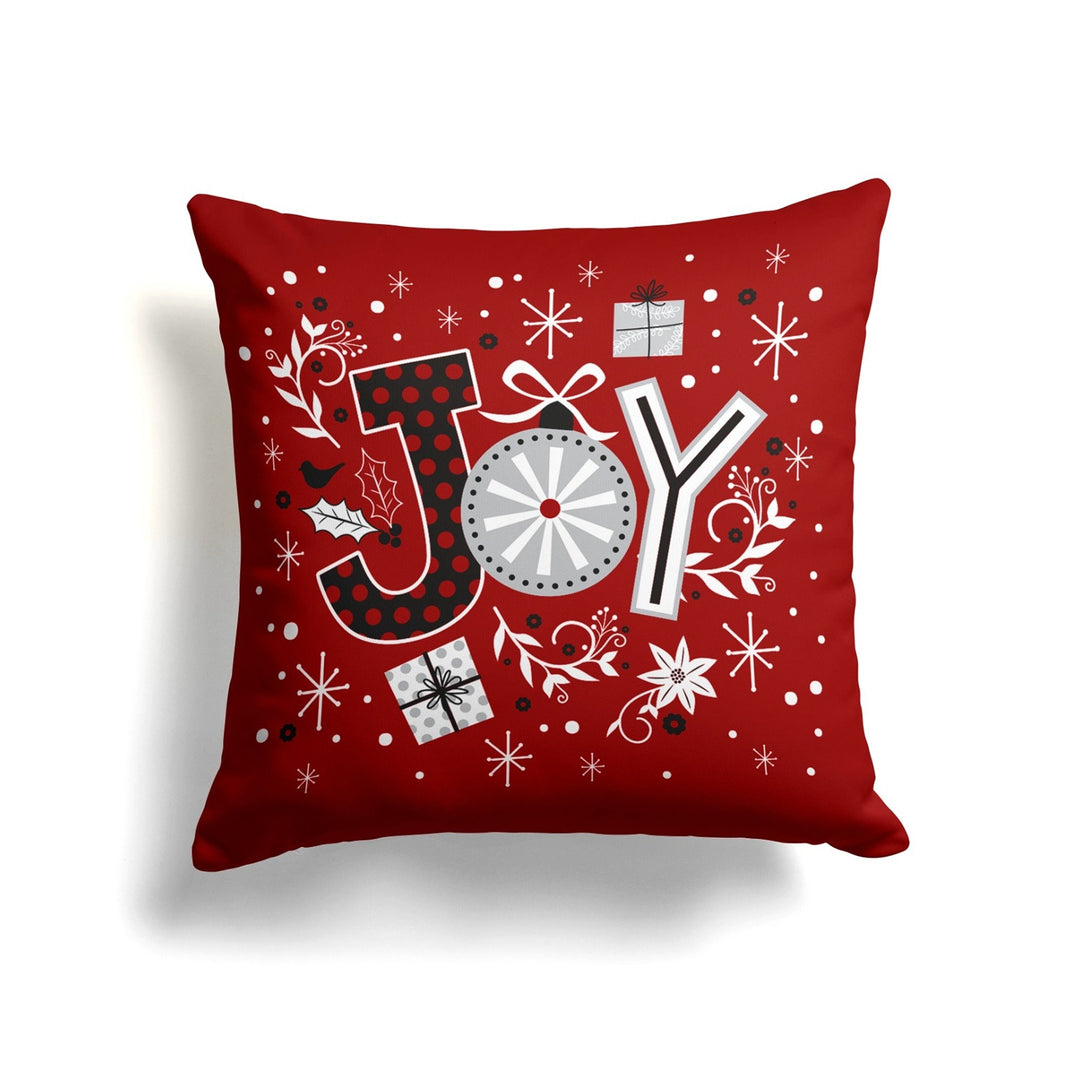 Christmas Pillow Cover|Ho Ho Ho Cushion Case|Joy Print Xmas Home Decor|Winter Trend Pillow|Happy Holiday Print Christmas Throw Pillowtop