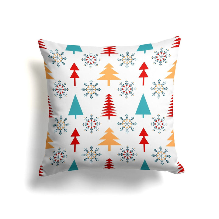 Christmas Pillow Cover|Xmas Tree Cushion Case|Xmas Home Decor|Winter Trend Pillow Case|Decorated Pine Tree Print Outdoor Throw Pillowtop