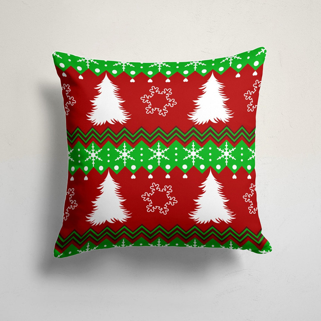 Christmas Pillow Cover|Pine Tree Snowflake Cushion Case|Plaid Xmas Home Decor|Winter Trend Pillow Case|Farmhouse Outdoor Throw Pillowtop