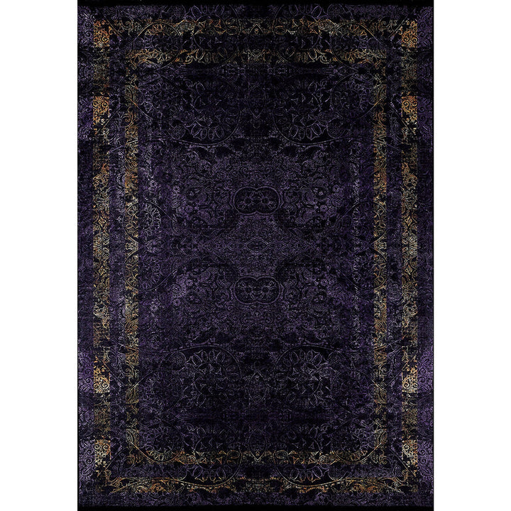 Purple Floor Rug|Machine-Washable Non-Slip Rug|Boho Style Living Room Carpet|Housewarming Area Rug|Decorative Multi-Purpose Anti-Slip Carpet