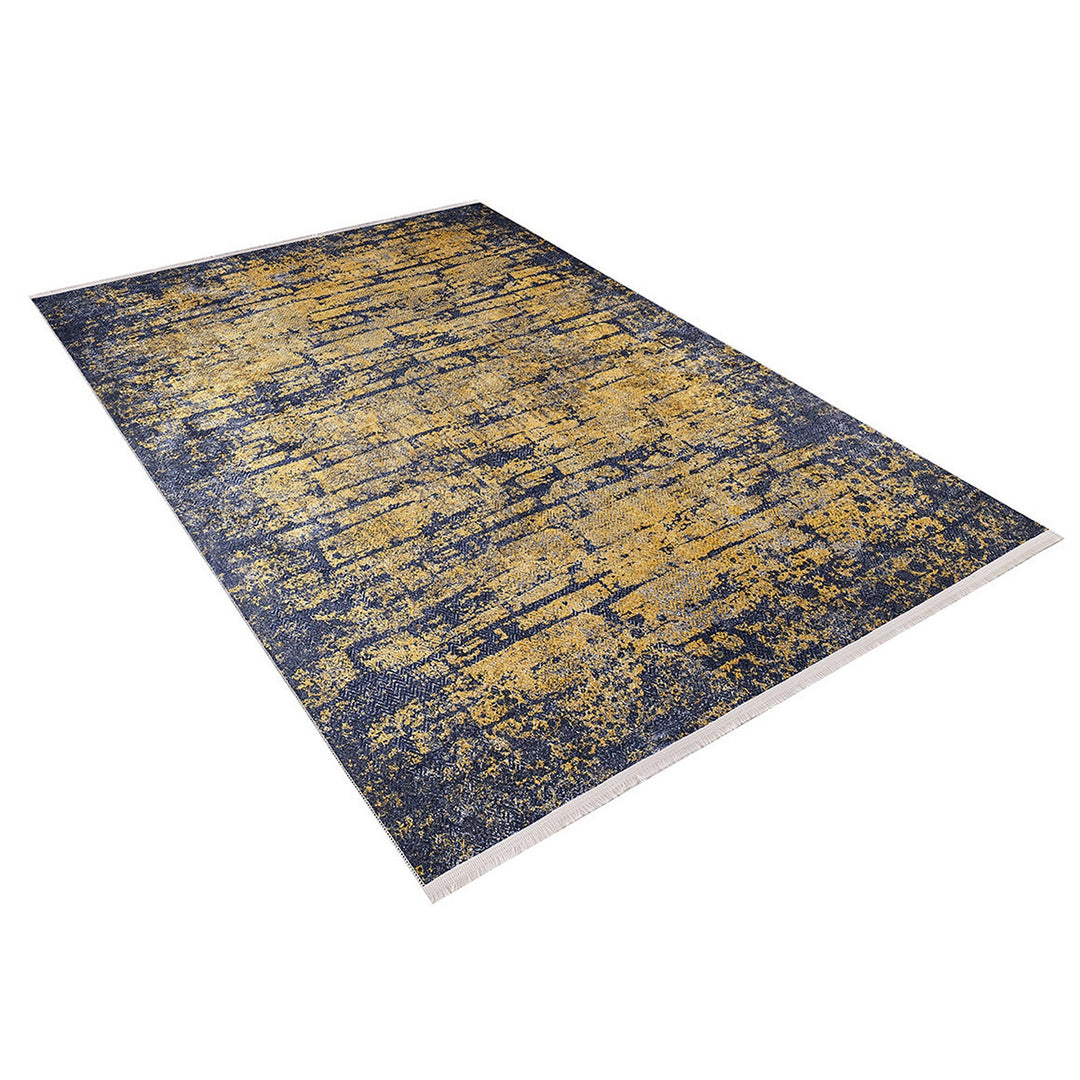 Abstract Rug|Machine-Washable Non-Slip Rug|Gold Gray Color Transition Washable Carpet|Decorative Area Rug|Multi-Purpose Anti-Slip Carpet