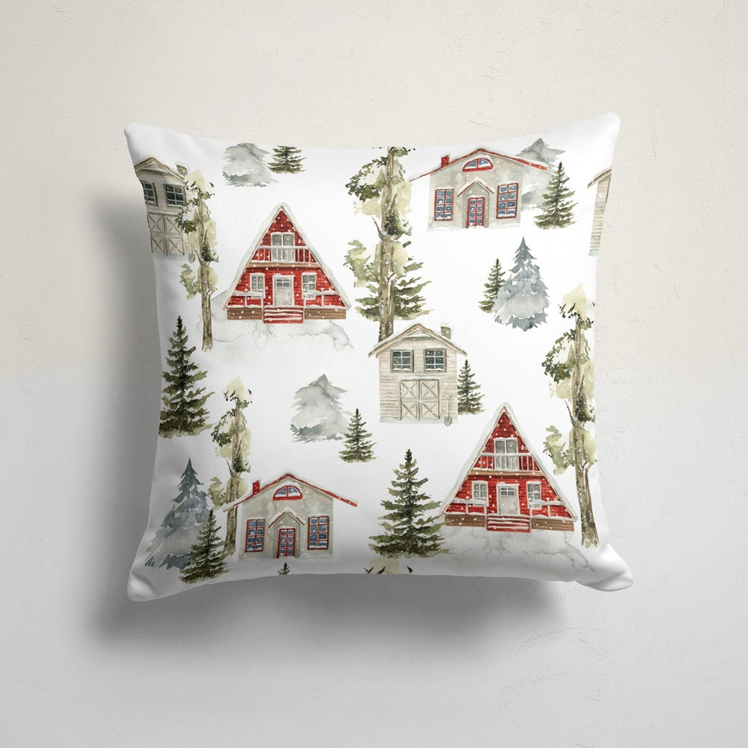 Winter Trend Pillow Cover|Snowman Cushion Case|Decorative Polar Bear Print Pillow Case|Xmas Throw Pillowtop|Pine Tree House Cushion Cover