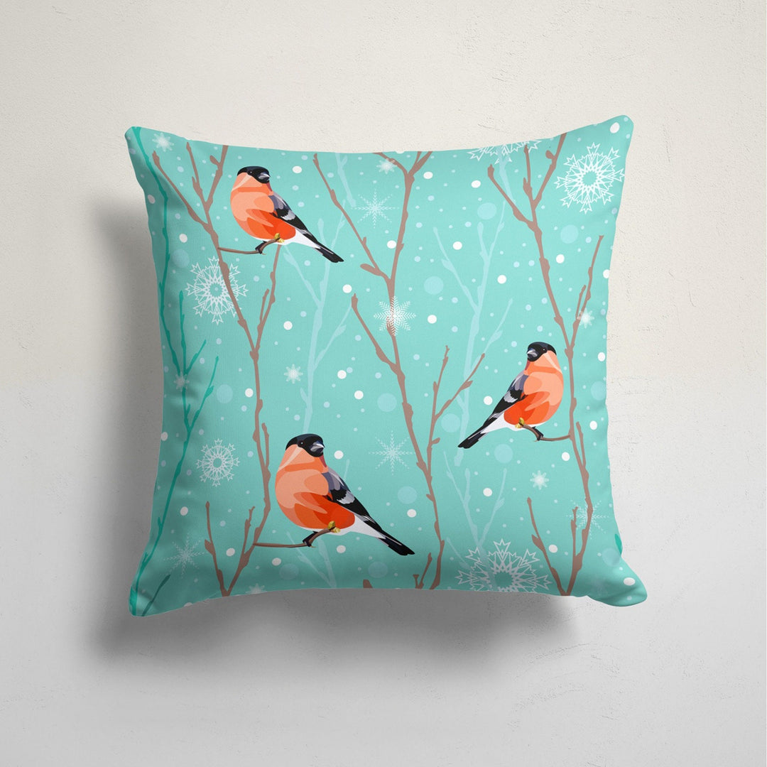 Winter Trend Pillow Cover|Winter Bird Cushion Case|Decorative Snowflake Print Pillow Case|Xmas Throw Pillowtop|Christmas Cushion Cover