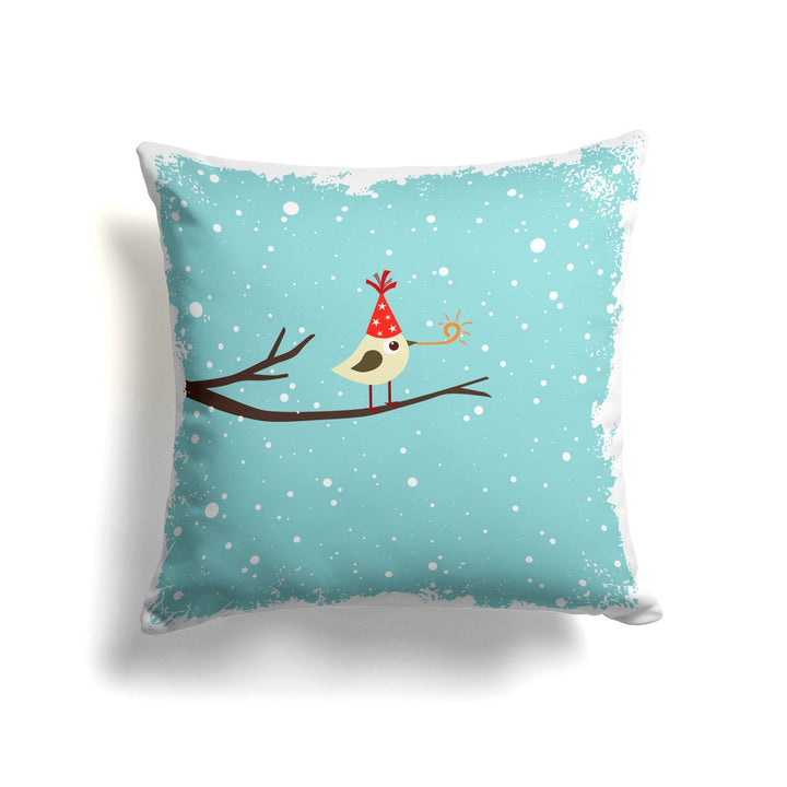 Winter Trend Pillow Cover|Cardinal Bird Cushion Case|Decorative Christmas Pillow Case|Xmas Throw Pillowtop|Floral Bird and Berries Cushion