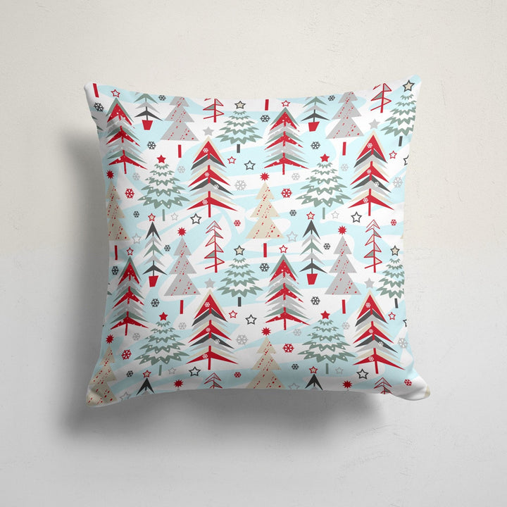 Christmas Pillow Cover|Xmas Gift Box Cushion Case|Pine Tree and Squirrel Home Decor|Winter Trend Pillow Case|Santa Claus Print Cushion Cover