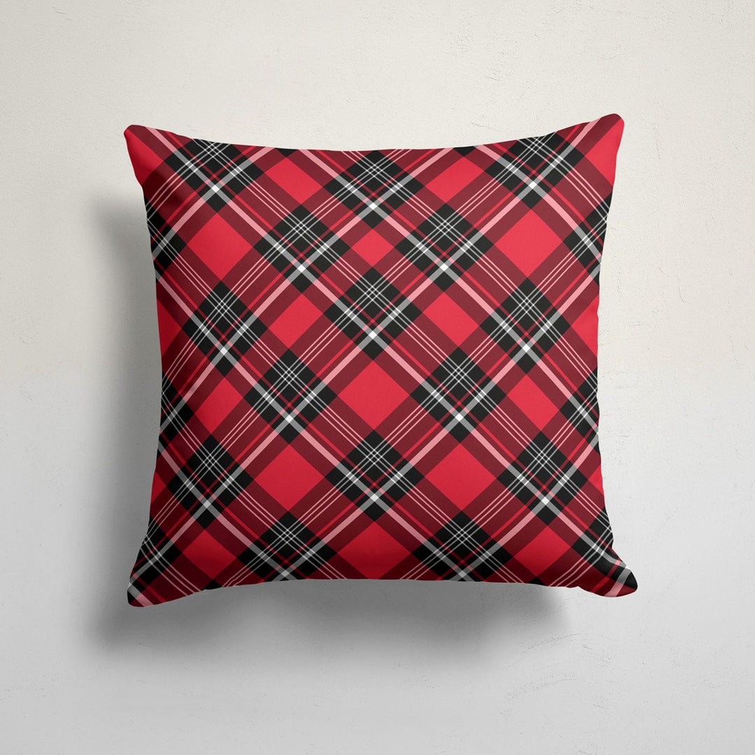 Christmas Pillow Cover|Pine Tree and Snowflake Cushion Case|Xmas Home Decor|Winter Trend Outdoor Pillow Case|Plaid Xmas Throw Pillowtop