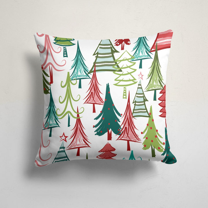 Winter Pillow Cover|Pine Tree Cushion Case|Snowflake Cushion Cover|Xmas Home Decor|Christmas Pillow Case|Snowflake Print Throw Pillowtop