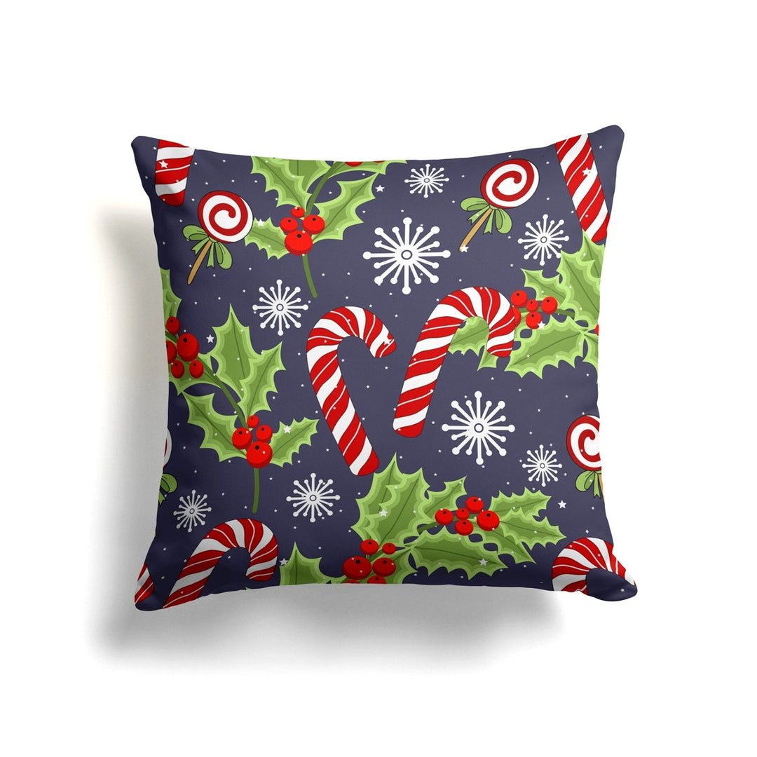 Christmas Pillow Cover|Happy Holidays Cushion Case|Xmas Home Decor|Winter Trend Pillow Case|Red Berries Pine Tree Needles Throw Pillowtop