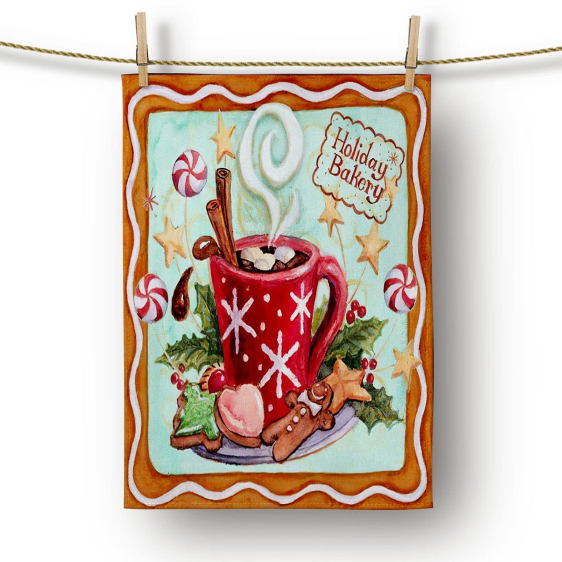 Christmas Kitchen Towel with Cute Snowman – Akasia