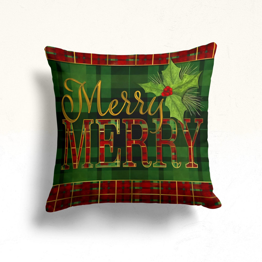 Christmas Pillow Cover|Xmas Ornaments Cushion Case|Floral Xmas Home Decor|Winter Trend Pillow Case|Merry Christmas and Noel Throw Pillowtop