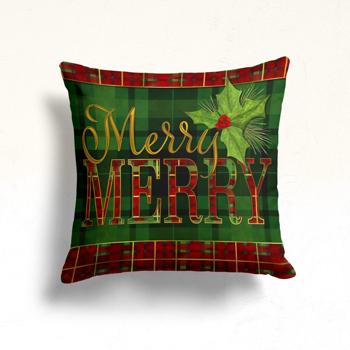 Christmas Pillow Cover|Xmas Ornaments Cushion Case|Floral Xmas Home Decor|Winter Trend Pillow Case|Merry Christmas and Noel Throw Pillowtop