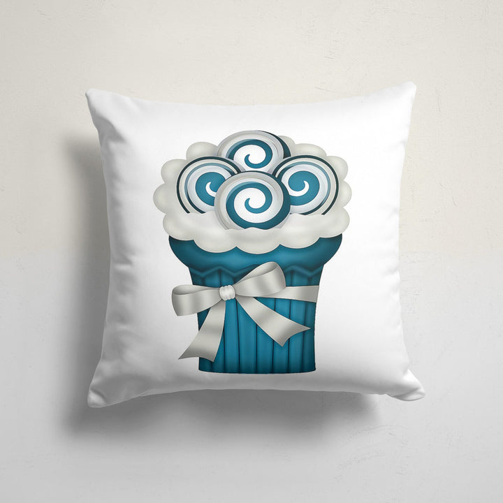 Christmas Pillow Cover|Turquoise Xmas Candy Cushion Case|Xmas Home Decor|Winter Trend Pillow Case|White Berries Outdoor Throw Pillowtop