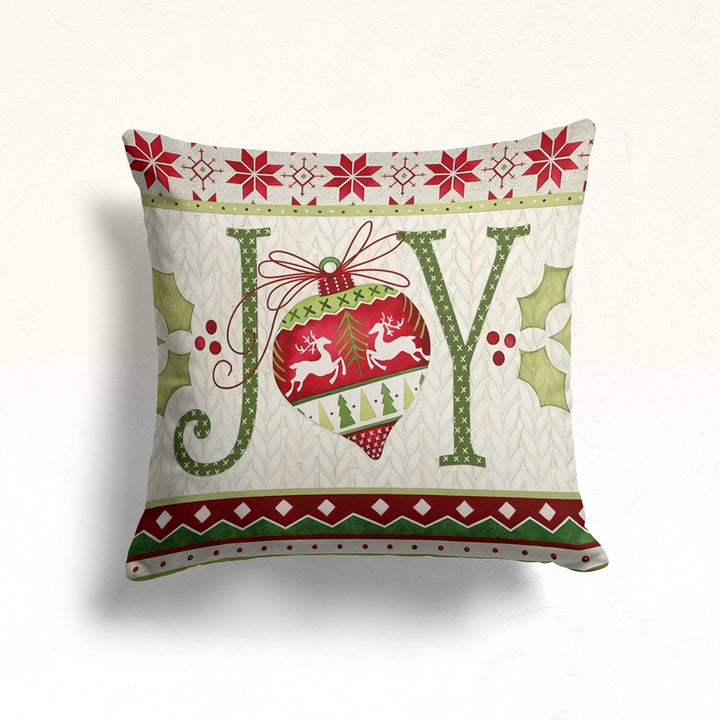 Christmas Pillow Cover|Snowman Cushion Case|Merry Xmas Home Decor|Winter Trend Pillow Case|Peace, Joy, Noel Print Outdoor Throw Pillowtop