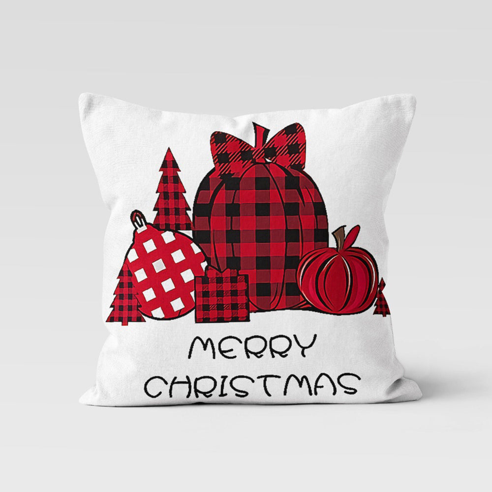 Christmas Pillow Cover|Checkered Cushion Case|Merry Xmas Decor|Winter Pillow Case|Xmas Throw Pillowtop|Gnome Cushion Cover|New Year Gift