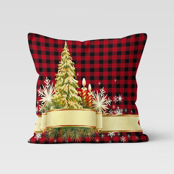 Christmas Pillow Cover|Checkered Cushion Case|Merry Xmas Decor|Winter Pillow Case|Xmas Throw Pillowtop|Gnome Cushion Cover|New Year Gift