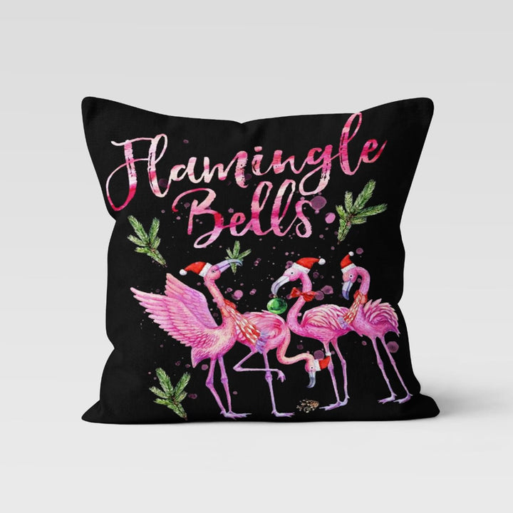 Christmas Pillow Cover|Flamingo Cushion Case|Merry Xmas Decor|Winter Pillow Case|Xmas Throw Pillowtop|Animal Cushion Cover|New Year Gift