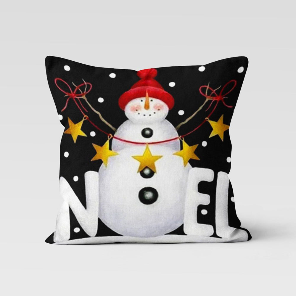 Christmas Pillow Cover|Snowman Cushion Case|Noel Print Decor|Joy Pillow Case|Xmas Throw Pillowtop|Love Cushion Cover|New Year Gift 2022