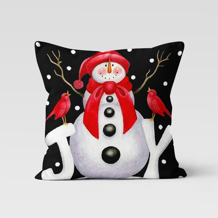 Christmas Pillow Cover|Snowman Cushion Case|Noel Print Decor|Joy Pillow Case|Xmas Throw Pillowtop|Love Cushion Cover|New Year Gift 2022