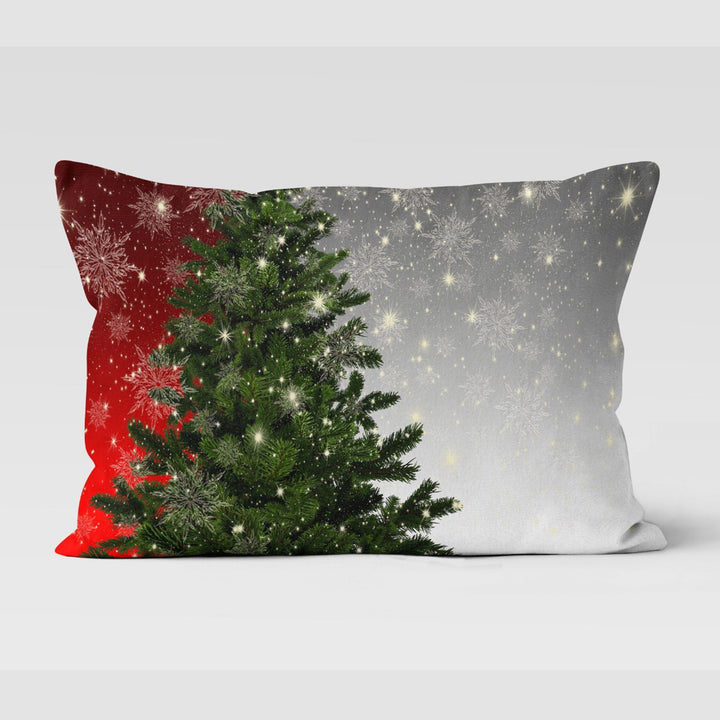 Christmas Pillow Cover|Rectangle White Deer Cushion Case|Xmas Home Decor|Winter Trend Lumbar Pillow Top|Merry Xmas and Snowflake Cushion