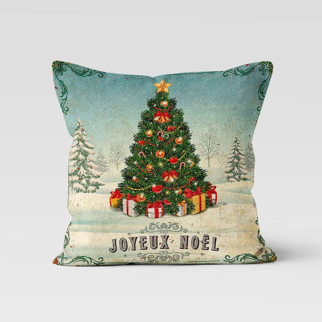 Christmas Pillow Cover|Pine Tree Cushion Case|Deer Print Decor|Winter Pillow Case|Xmas Throw Pillowtop|Xmas Cushion Cover|New Year Gift