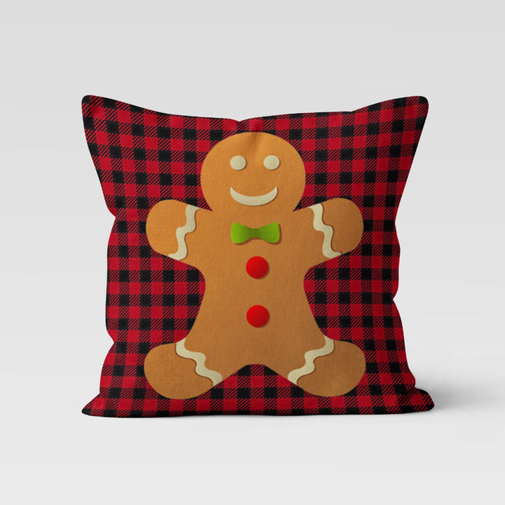 Christmas Pillow Cover|Buffalo Plaid Cushion Case|Xmas Home Decor|Winter Pillow Case|Xmas Socks Pillowtop|Cookie Cushion Cover|New Year Gift