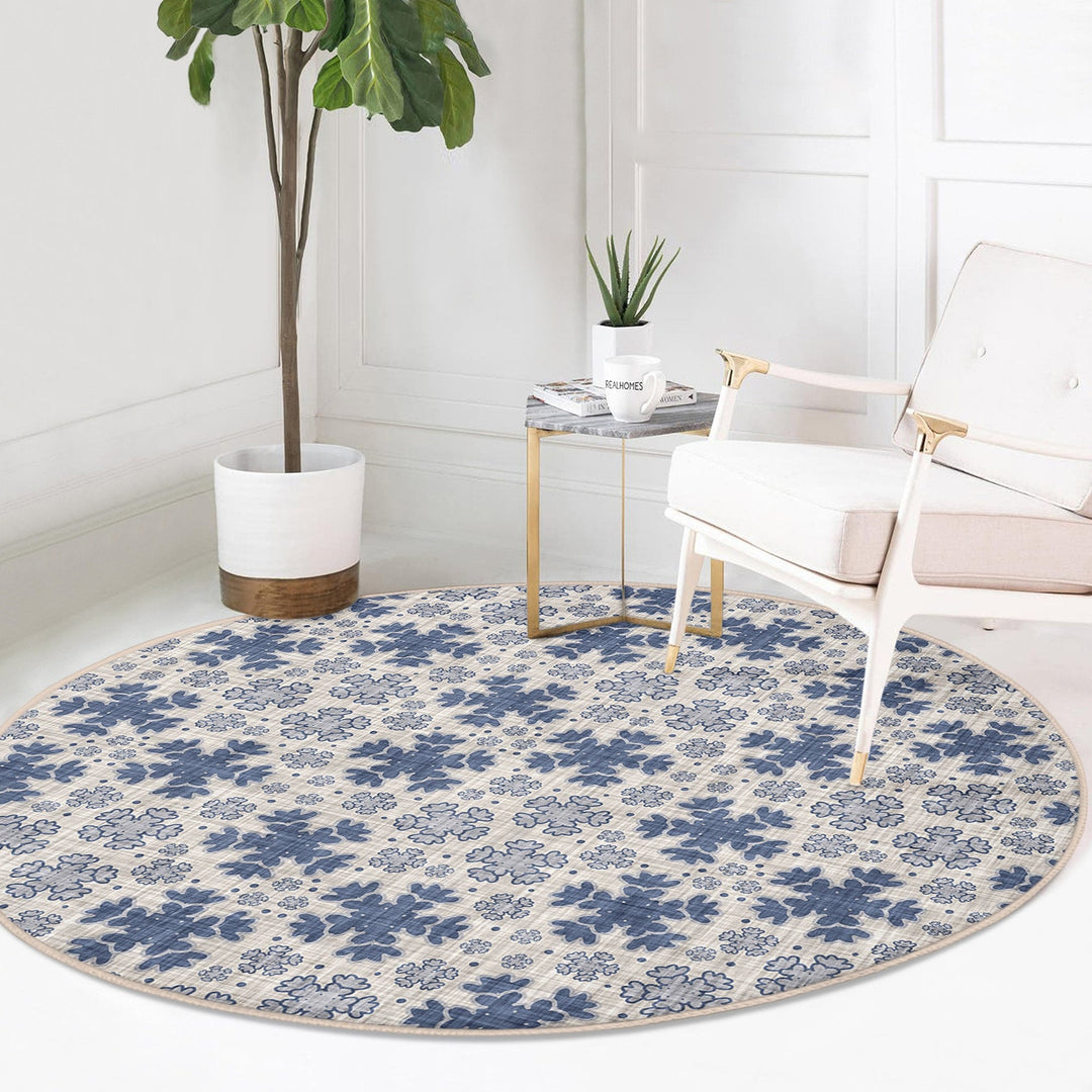 Abstract Round Rug|Non-Slip Round Carpet|Geometric Circle Rug|Abstract Area Rug|Gray Home Decor|Decorative Farmhouse Multi-Purpose Mat