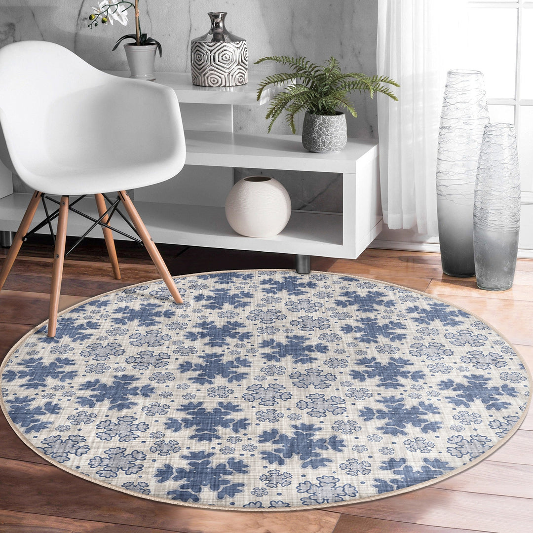 Abstract Round Rug|Non-Slip Round Carpet|Geometric Circle Rug|Abstract Area Rug|Gray Home Decor|Decorative Farmhouse Multi-Purpose Mat