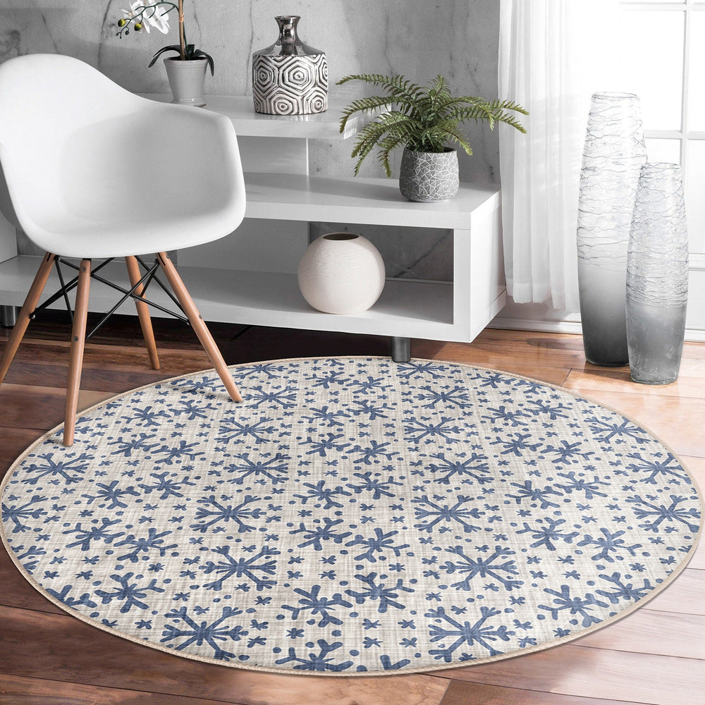 Abstract Round Rug|Non-Slip Round Carpet|Geometric Circle Rug|Abstract Area Rug|Gray Home Decor|Decorative Farmhouse Multi-Purpose Mat