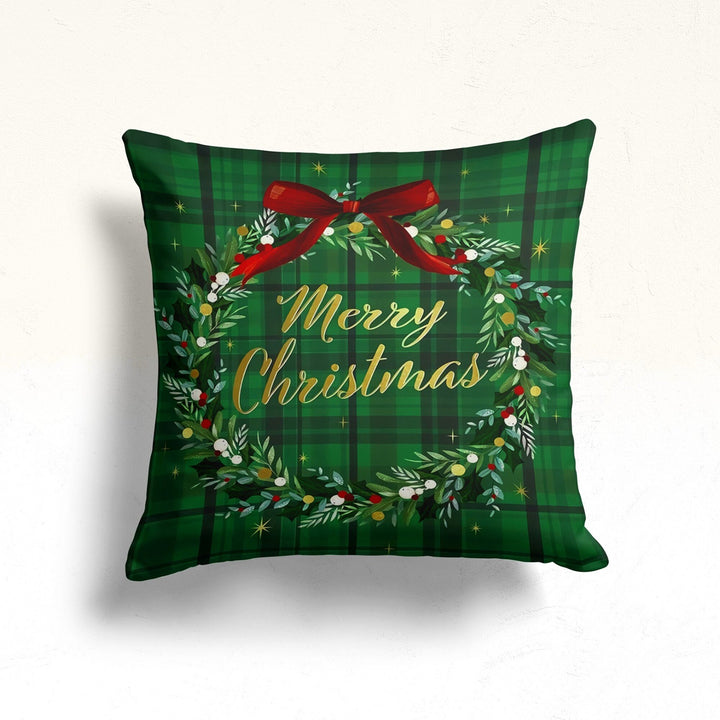 Christmas Pillow Cover|Poinsettia Cushion Case|Merry Xmas Decor|Winter Pillow Case|Xmas Throw Pillowtop|Floral Cushion Cover|New Year Gift