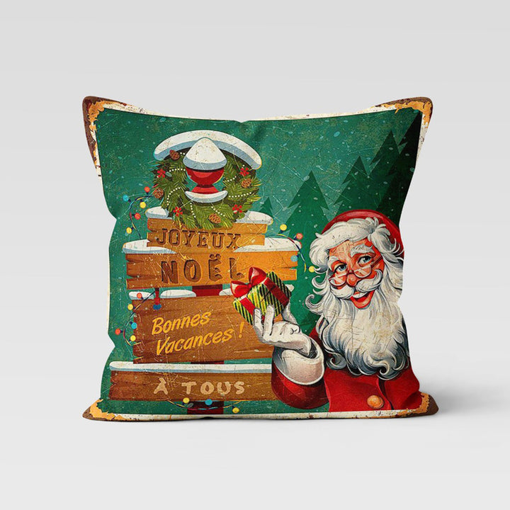 Christmas Pillow Cover|Sleigh Cushion Case|Santa Home Decor|Winter Pillow Case|Xmas Throw Pillowtop|Deer Cushion Cover|New Year Gift