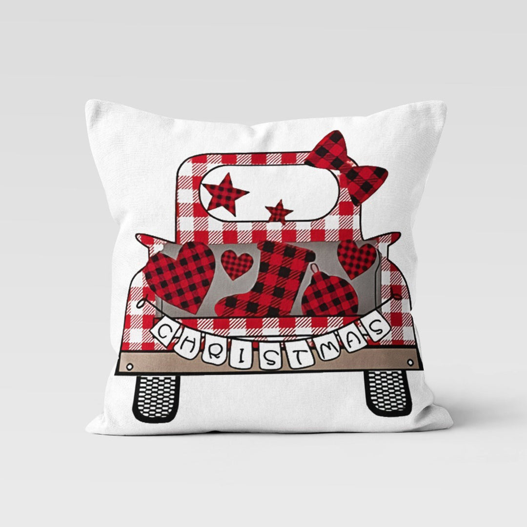 Christmas Pillow Cover|Xmas Truck Cushion|Xmas Party Decor|Winter Pillow Case|Xmas Throw Pillowtop|Pine Tree Cushion Cover|New Year Gift