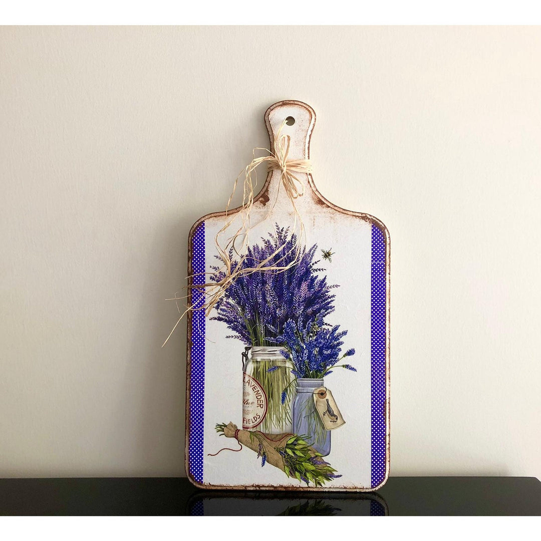 Wooden Serving Board|Hand Painted Lavender Cutting Board|Wood Kitchen Decor|Custom Table Decor|Floral Serving Board|Farmhouse Gift For Mom